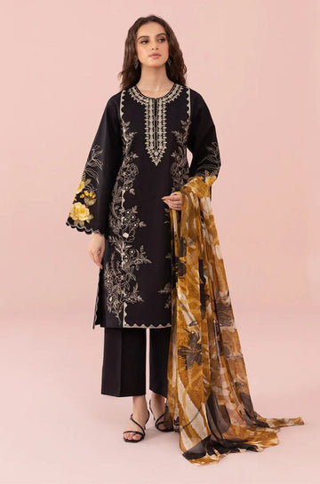 BANARSIJORA-Cambric 3PC EMBROIDERED DRESS BJ-01