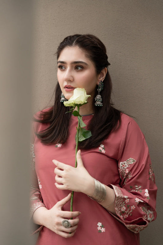 BANARSIJORA - 2PC DHANAK EMBROIDERED BJ-W128