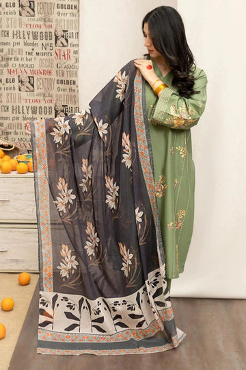 URGE- 3PC LAWN EMBROIDERED BJ-114