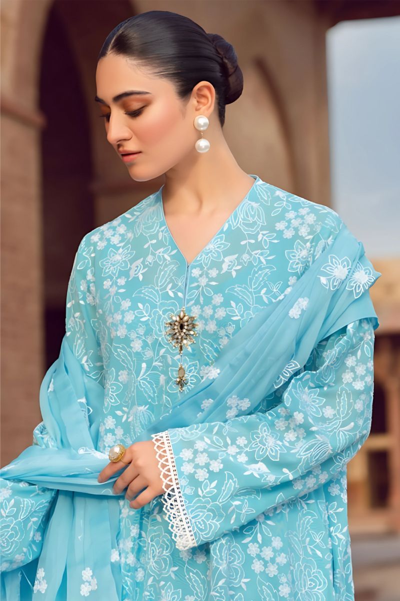 MARIA B - 3PC LAWN EMBROIDERED BJ-55