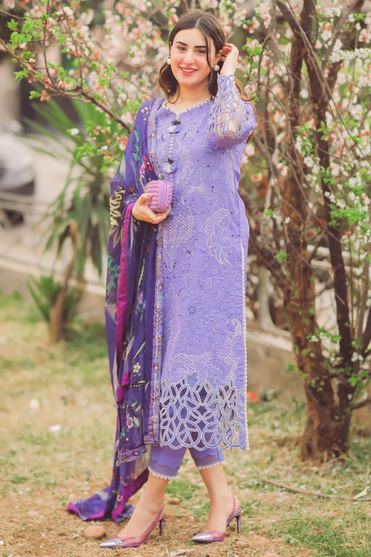 MUSHQ - 3PC LAWN EMBROIDERED BJ-94