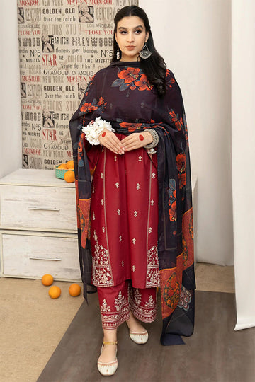 URGE - 3PC DHANAK EMBROIDERED BJ-W151