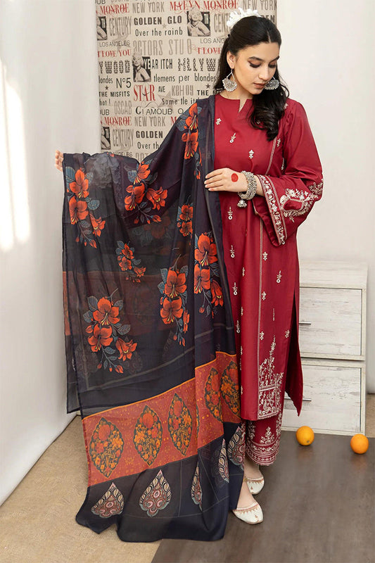 URGE - 3PC DHANAK EMBROIDERED BJ-W151