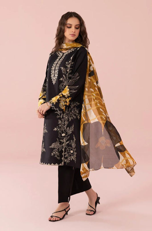 BANARSIJORA-Cambric 3PC EMBROIDERED DRESS BJ-01