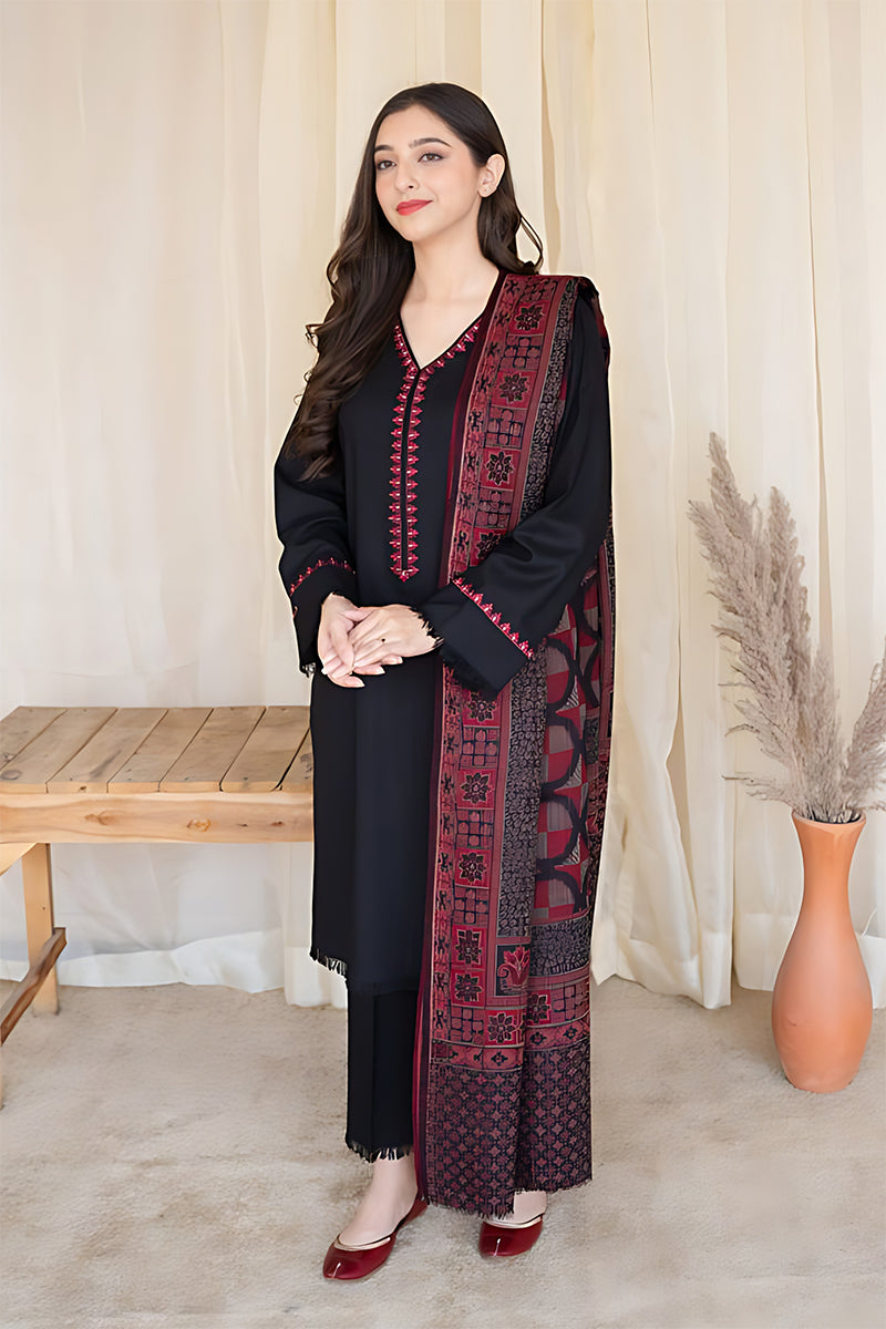 BANARSIJORA - 3PC DHANAK EMBROIDERED BJ-W145