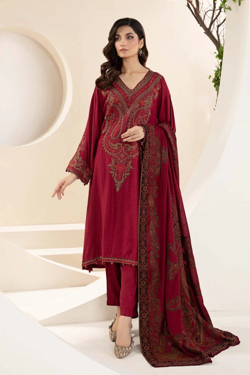 BANARSIJORA -3PC DHANAK EMBRIODERED BJ-W83