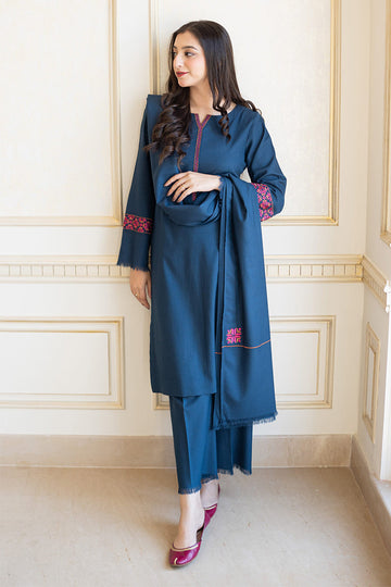 BANARSIJORA- 3PC DHANAK EMBROIDERED BJ-W70