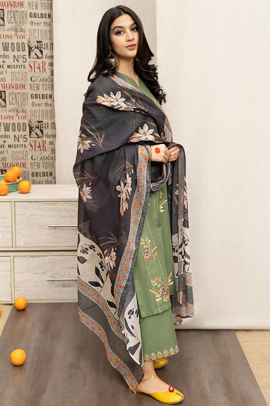 BANARSIJORA - 3PC DHANAK EMBROIDERED BJ-W114