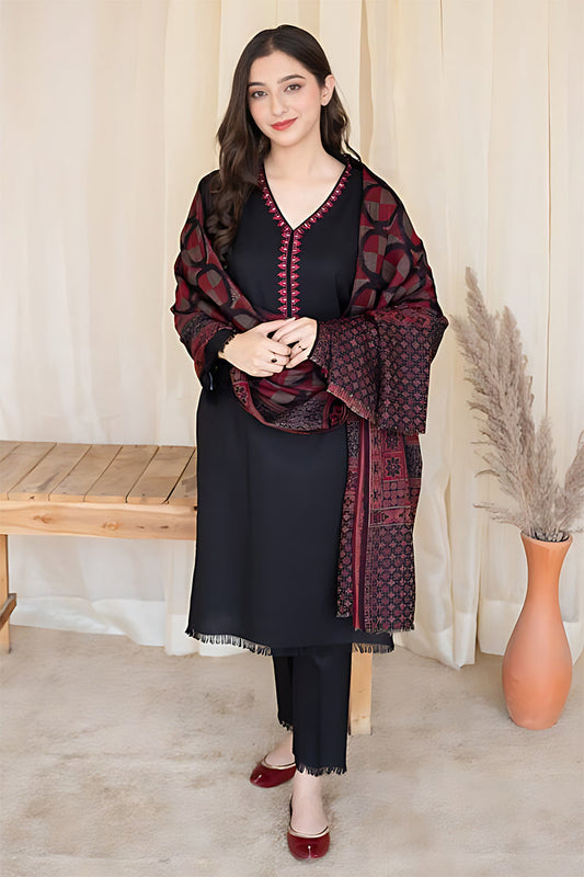 BANARSIJORA - 3PC DHANAK EMBROIDERED BJ-W145