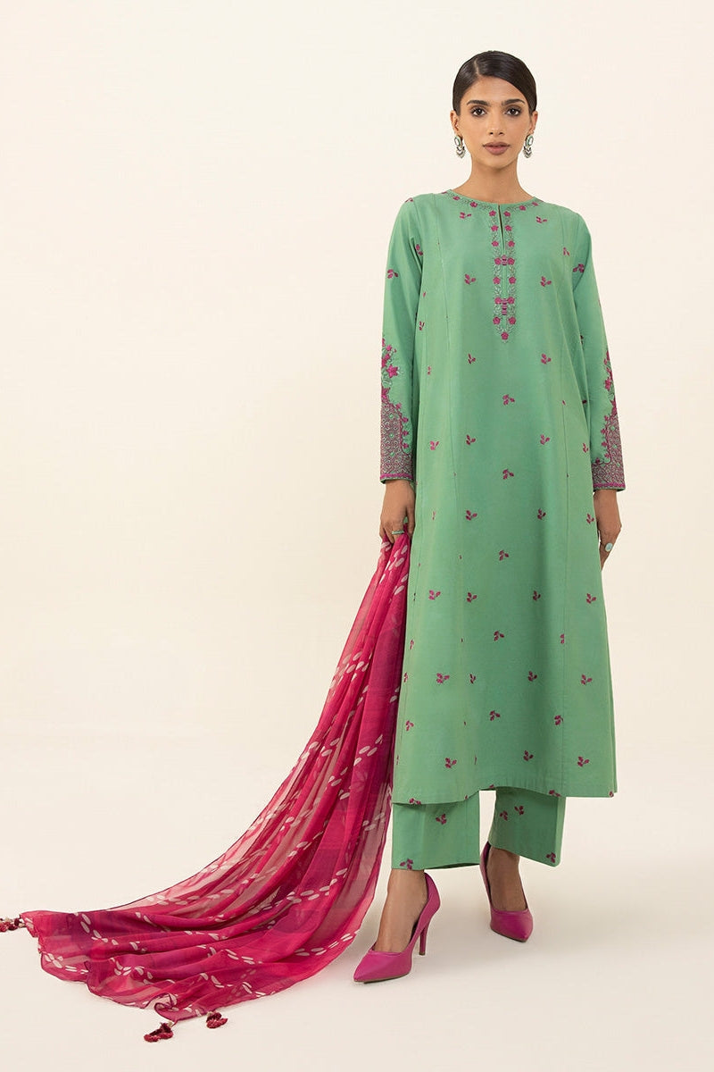 BANARSIJORA - 3PC LAWN EMBROIDERED BJ-62