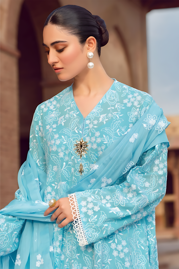 BANARSIJORA - 3PC LAWN EMBROIDERED BJ-S55
