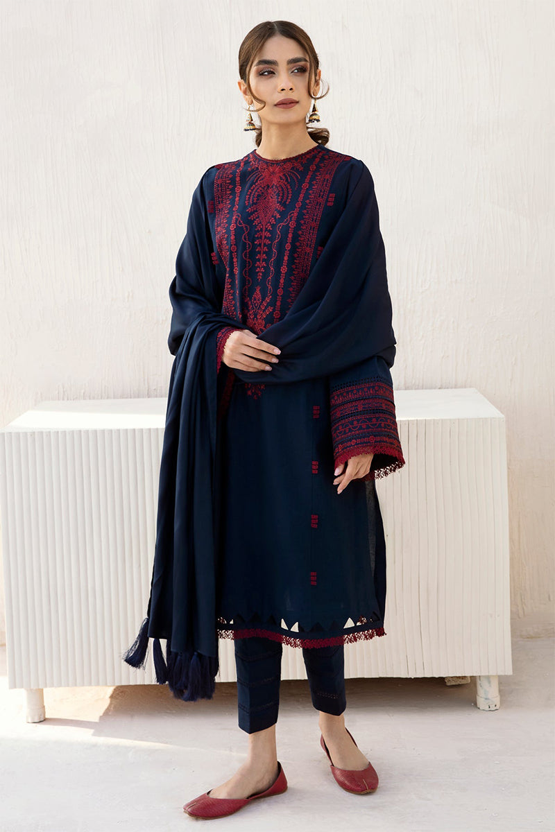 BANARSIJORA- 3PC DHANAK EMBROIDERED BJ-W30