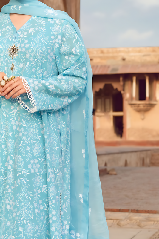 BANARSIJORA - 3PC LAWN EMBROIDERED BJ-S55