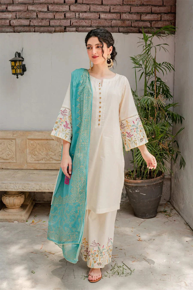 KASTOOR - 3PC DHANAK EMBROIDERED BJ-W92