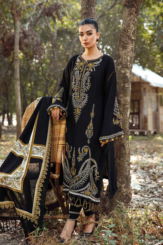MARIA B- 3PC DHANAK EMBROIDERED BJ-W174B