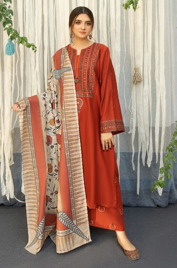 BANARSIJORA - 3PC DHANAK EMBROIDERED BJ-W113