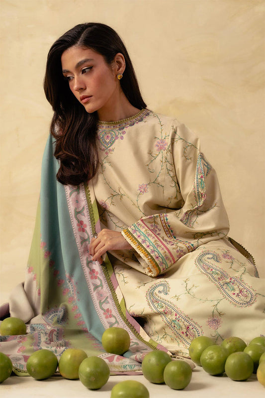 BANARSIJORA- 3PC DHANAK EMBROIDERED BJ-W81
