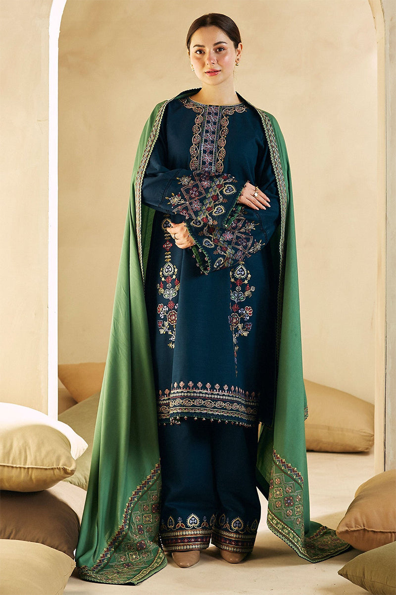 BANARSIJORA- 3PC DHANAK EMBROIDERED BJ-W77