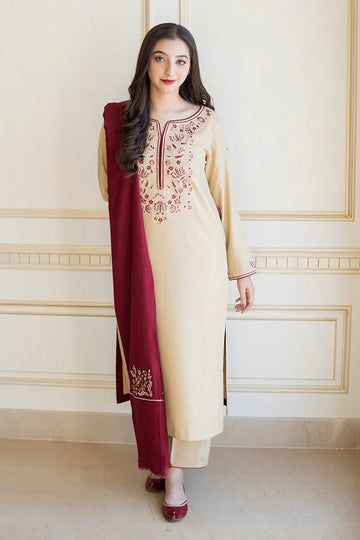 AISLING - 3PC DHANAK EMBROIDERED BJ-W72