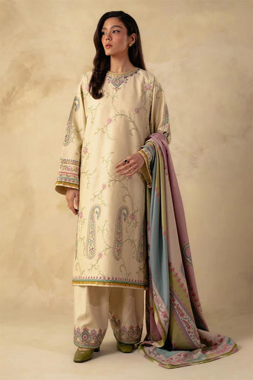 ZARA SHAH JAHAN - 3PC DHANAK EMBROIDERED BJ-W81S