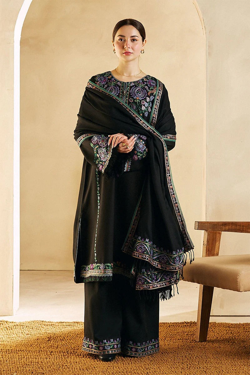 ZARA SHAHJAHAN - 3PC DHANAK EMBROIDERED BJ-W78B