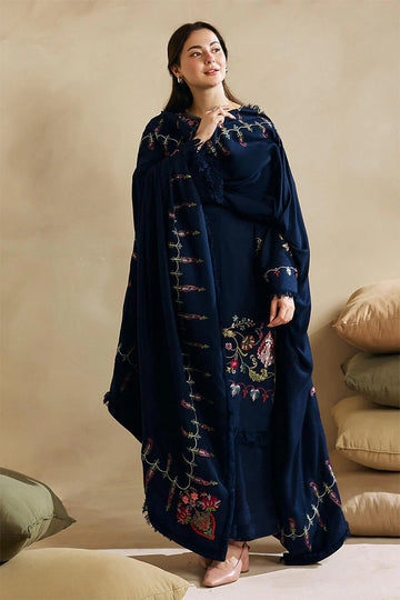ZARA SHAHJAHAN - 3PC DHANAK EMBROIDERED BJ-W79