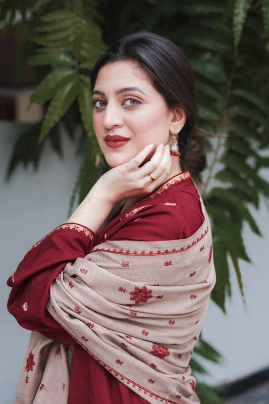 AISLING - 3PC DHANAK EMBROIDERED BJ-W69